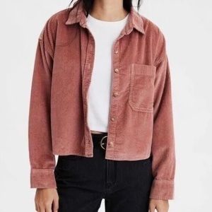 American Eagle Pink Corduroy Jacket